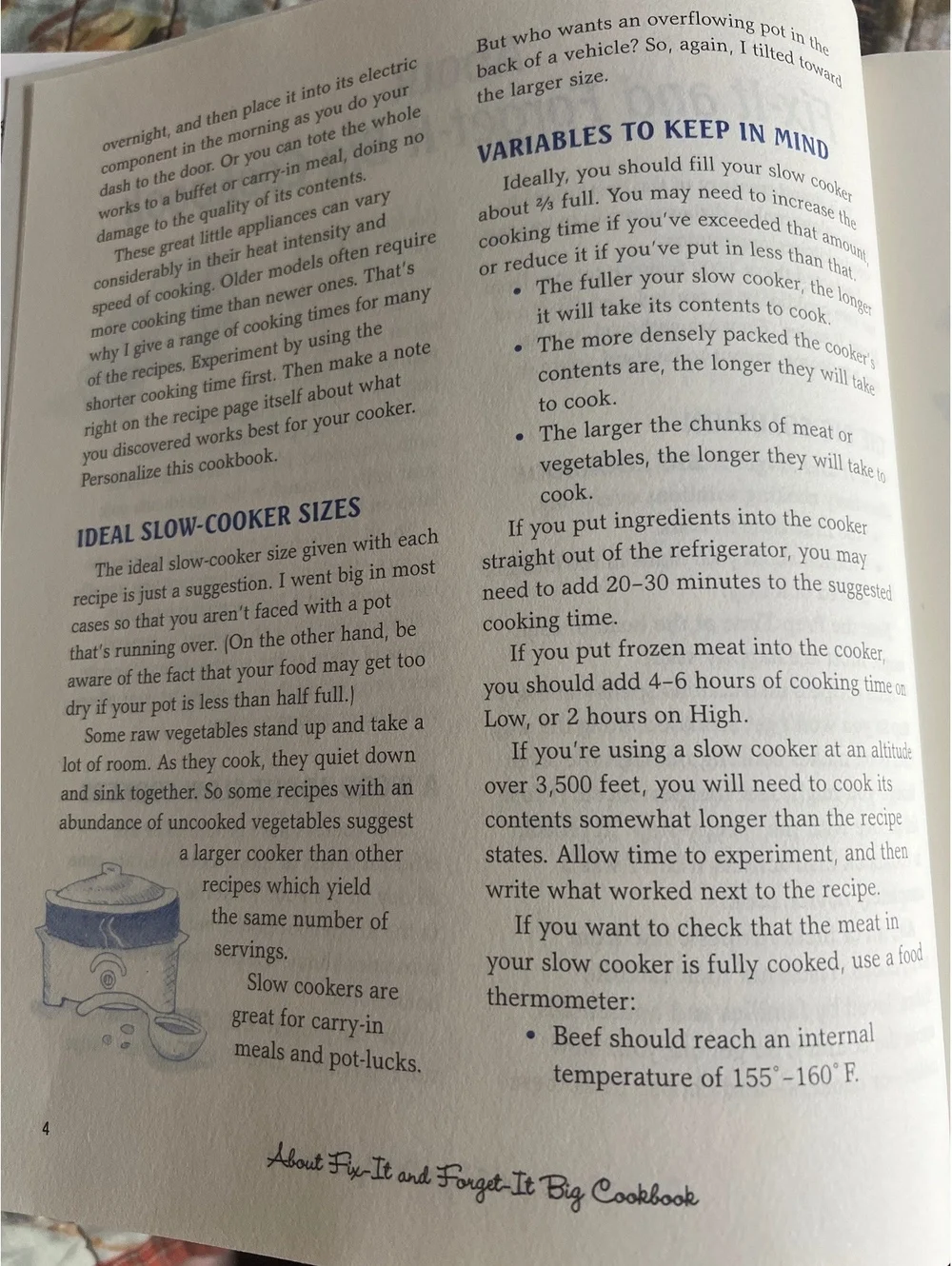 Fix-It and Forget-It Big Cookbook by Phyllis Pellman Good - 1400 Slow Cooker & C
